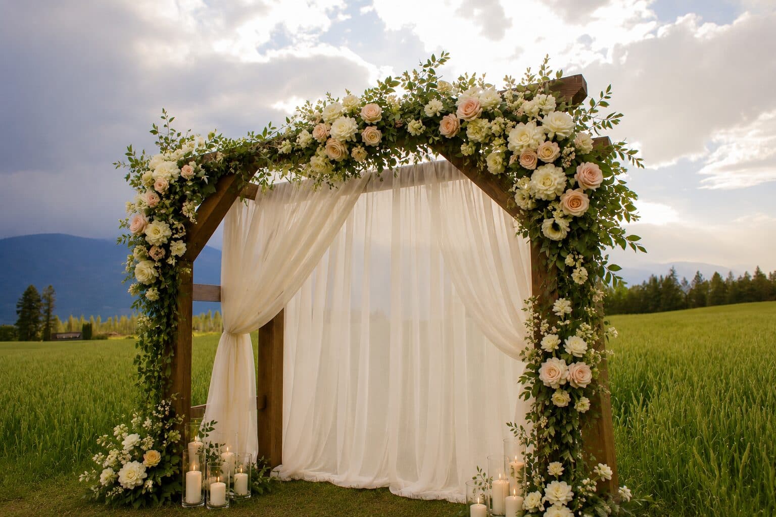 Arch & Backdrop Florals after