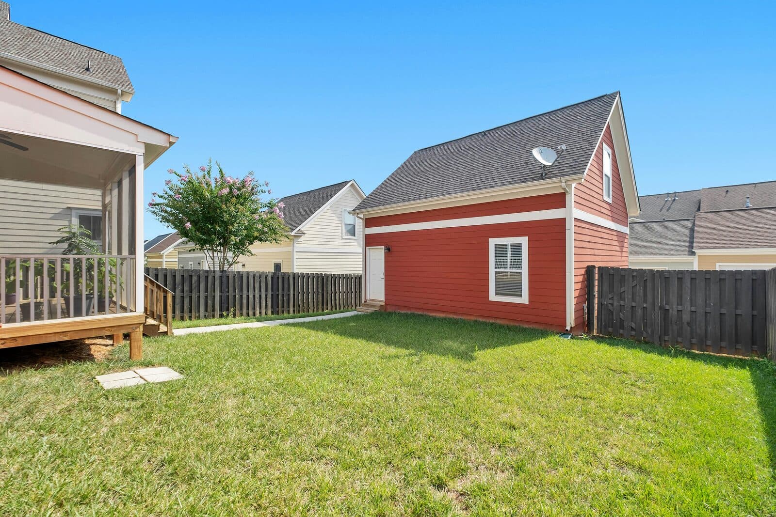 Backyard before