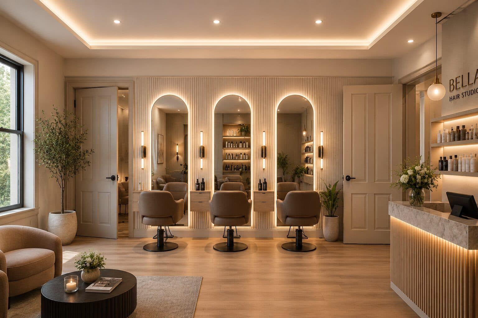 Salon/Spa Interior after